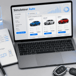simulateur pour choisir sa voiture sur ordinateur moderne