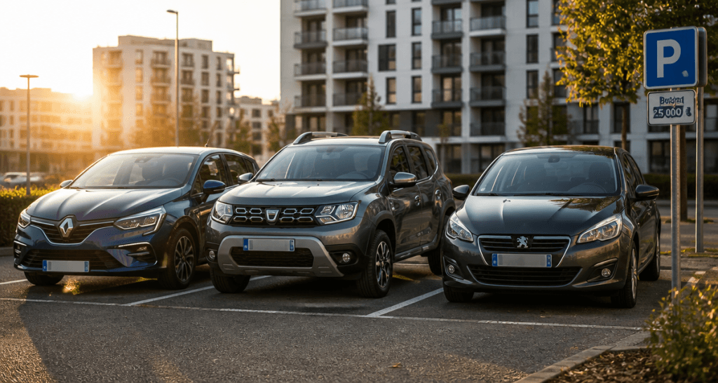voiture 25000 euros citadine suv berline parking