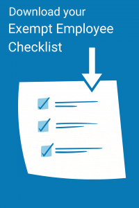 Exempt employee checklist