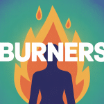 b u r n e r silhouette stylisée flammes gélules