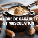 pot beurre de cacahuete musculation halteres fond moderne