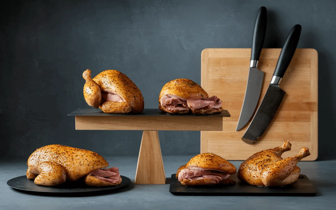 combien de gramme de poulet par personne decoupes et balance