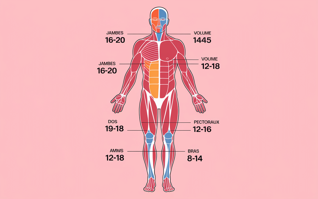 Combien de serie par groupe musculaire diagramme anatomique groupe