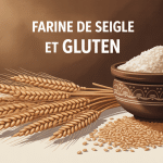 Farine de seigle et gluten sur épis grains bol