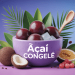 acai congelé bol 3D frais et sain