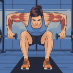 illustration fentes arriere avec halteres muscles cibles