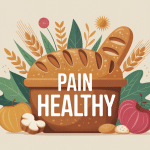 Illustration pain healthy au levain et graines