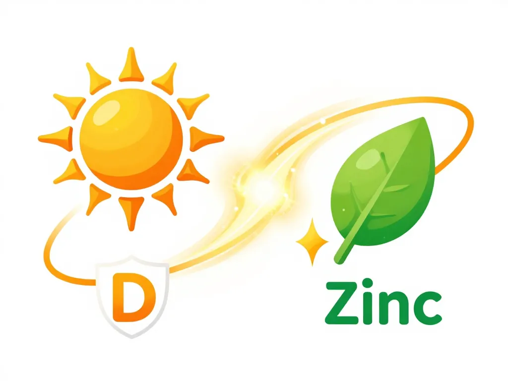 diagramme vitamine d et zinc rôles quotidiens défense immunitaire