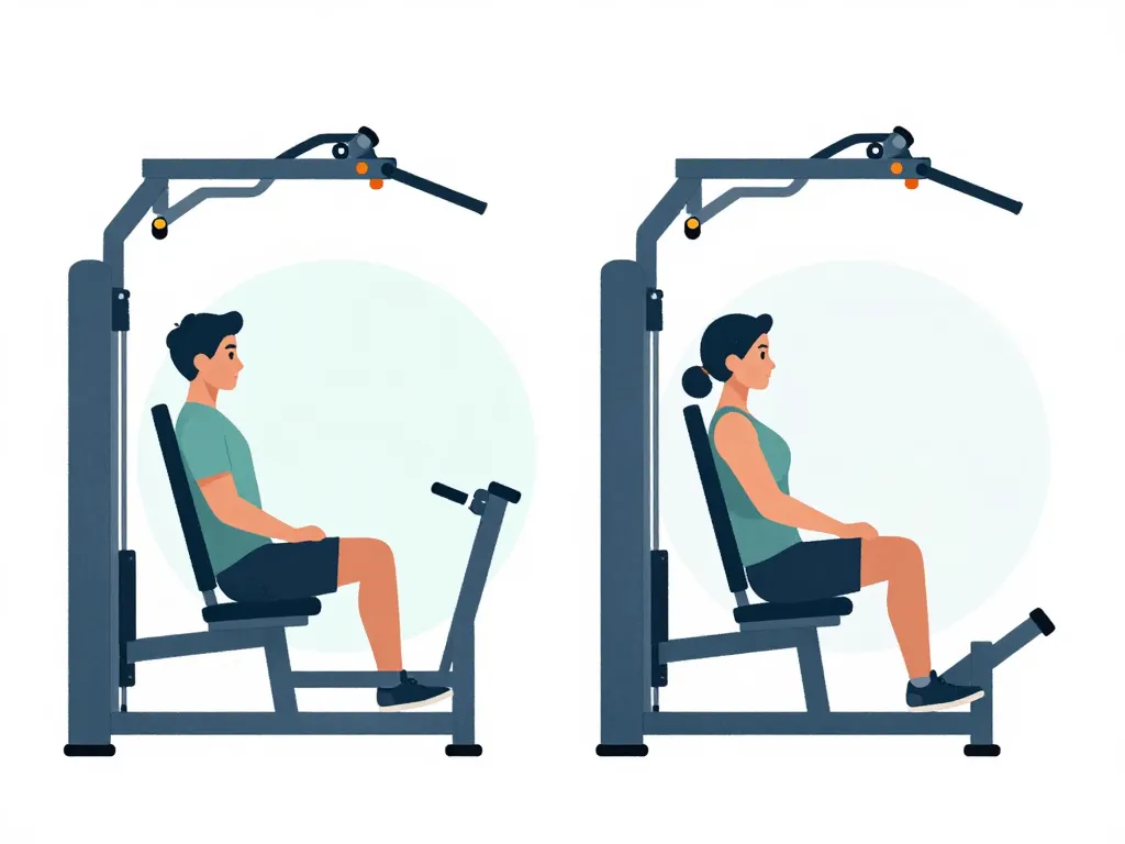 machine salle de sport fessier bon et mauvais réglages posture