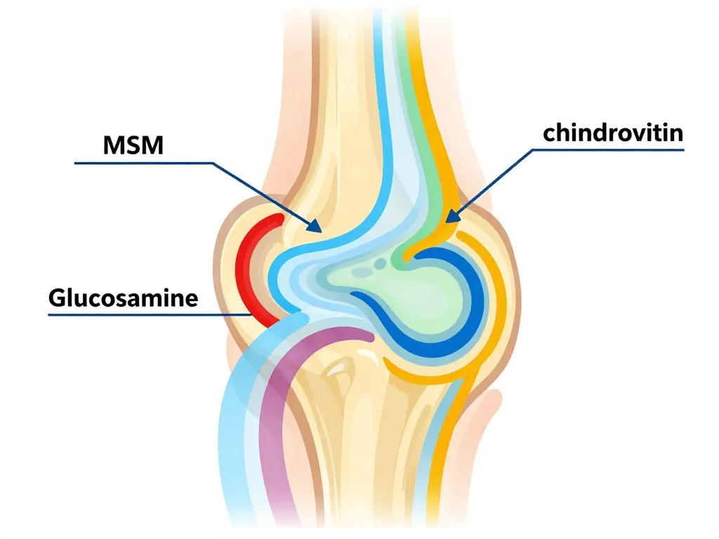 diagramme msm glucosamine & chondroitin cartilage