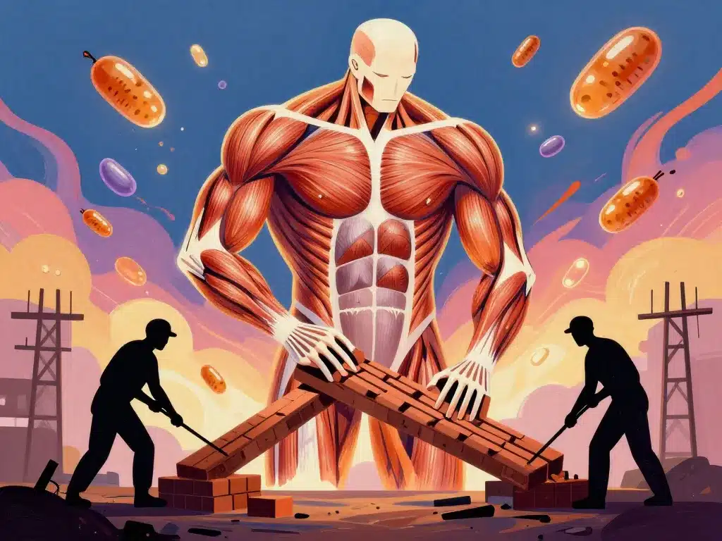 metaphore muscles construction proteine musculation pour prise de masse