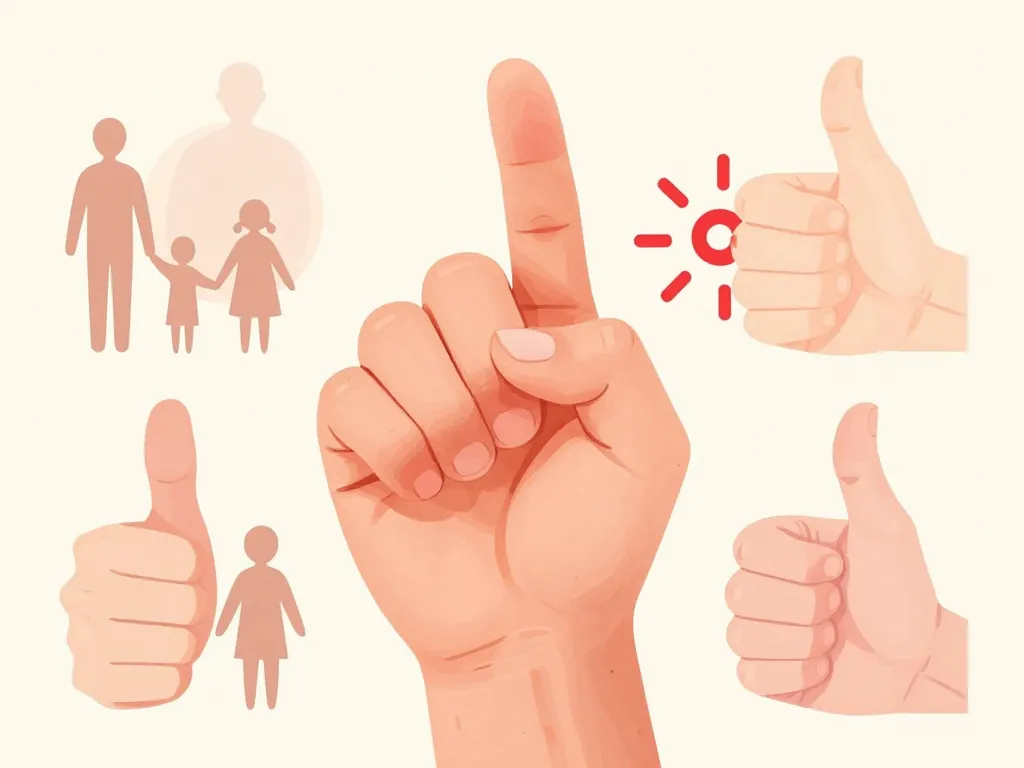 Illustration des causes du pouce large et court et signaux d’alerte