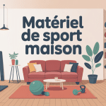 Illustration matériel de sport maison dans un intérieur moderne lumineux