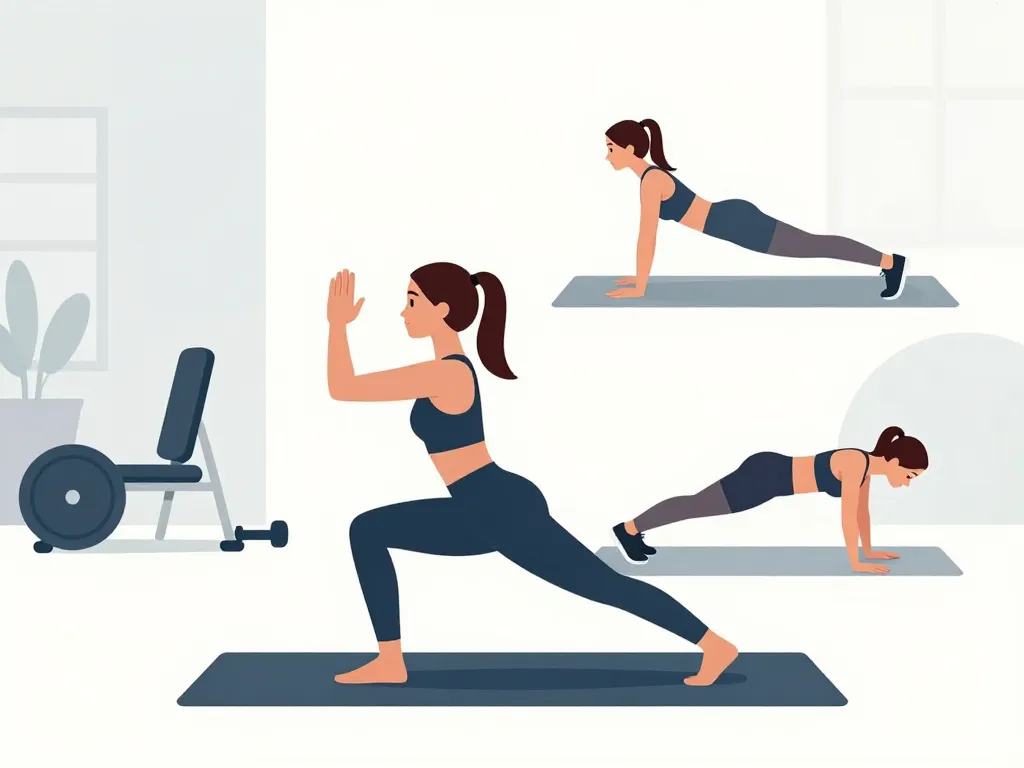 Musculation exercice femme mouvements de base à la maison