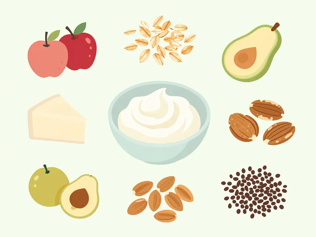 Diagramme pour composer un petit déjeuner fromage blanc équilibré