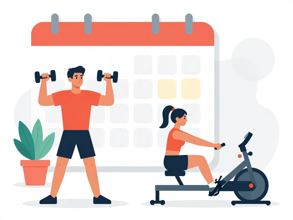 Programme sportif 2 fois par semaine illustration