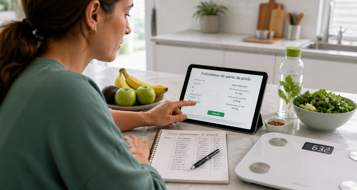calculateur de perte de poids sur tablette