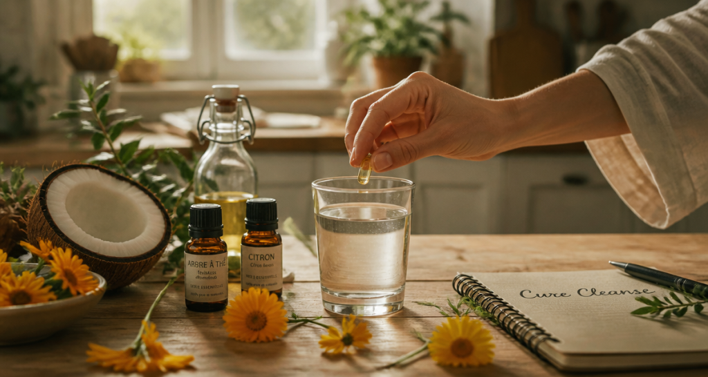 cleanse capsule végétale eau huiles essentielles