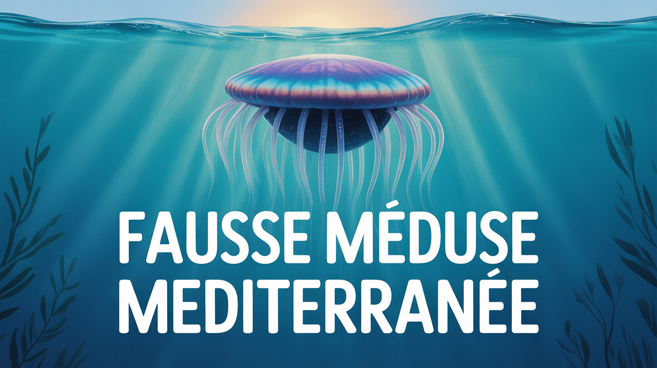 galère portugaise fausse méduse méditerranée illustration marine bleu violet