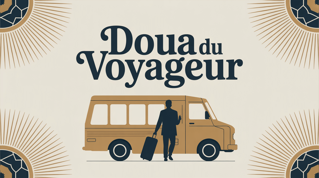 Silhouette voyageur avec valise et rayons de lumière douces pour doua du voyageur