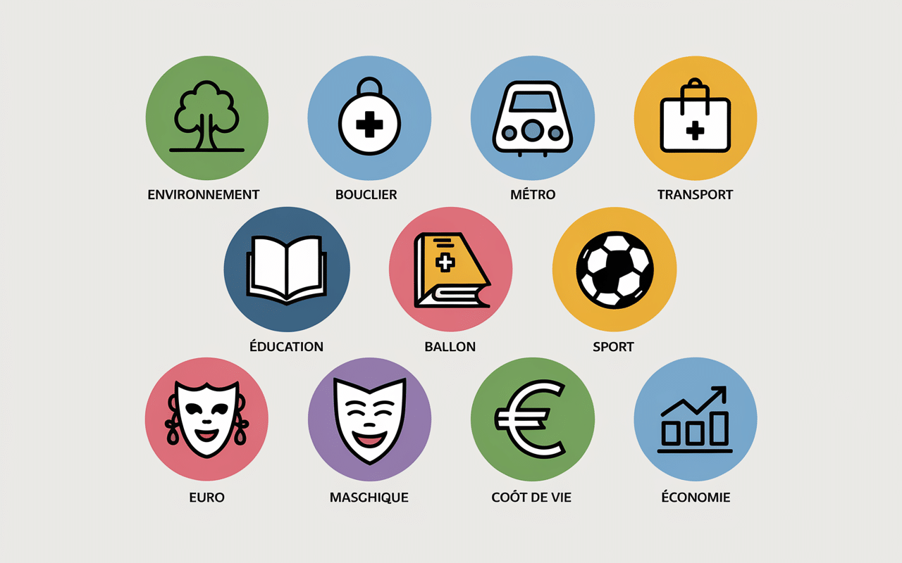 Diagramme des 10 criteres d evaluation ville ideale