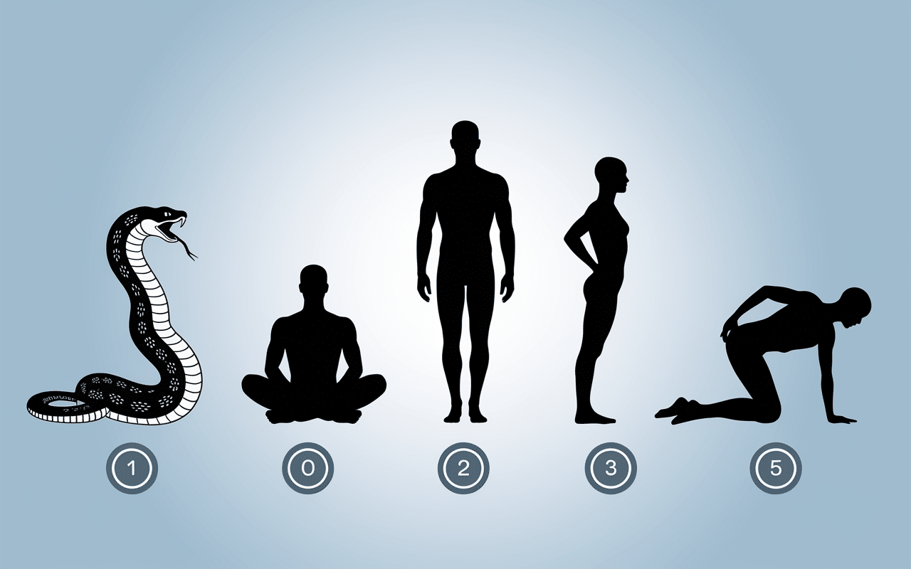 Silhouettes positions exercices étirement soulager une sciatique en 60 secondes