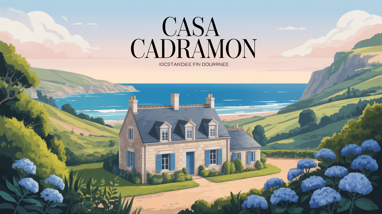 Maison en pierre traditionnelle à Cadramon, Galice