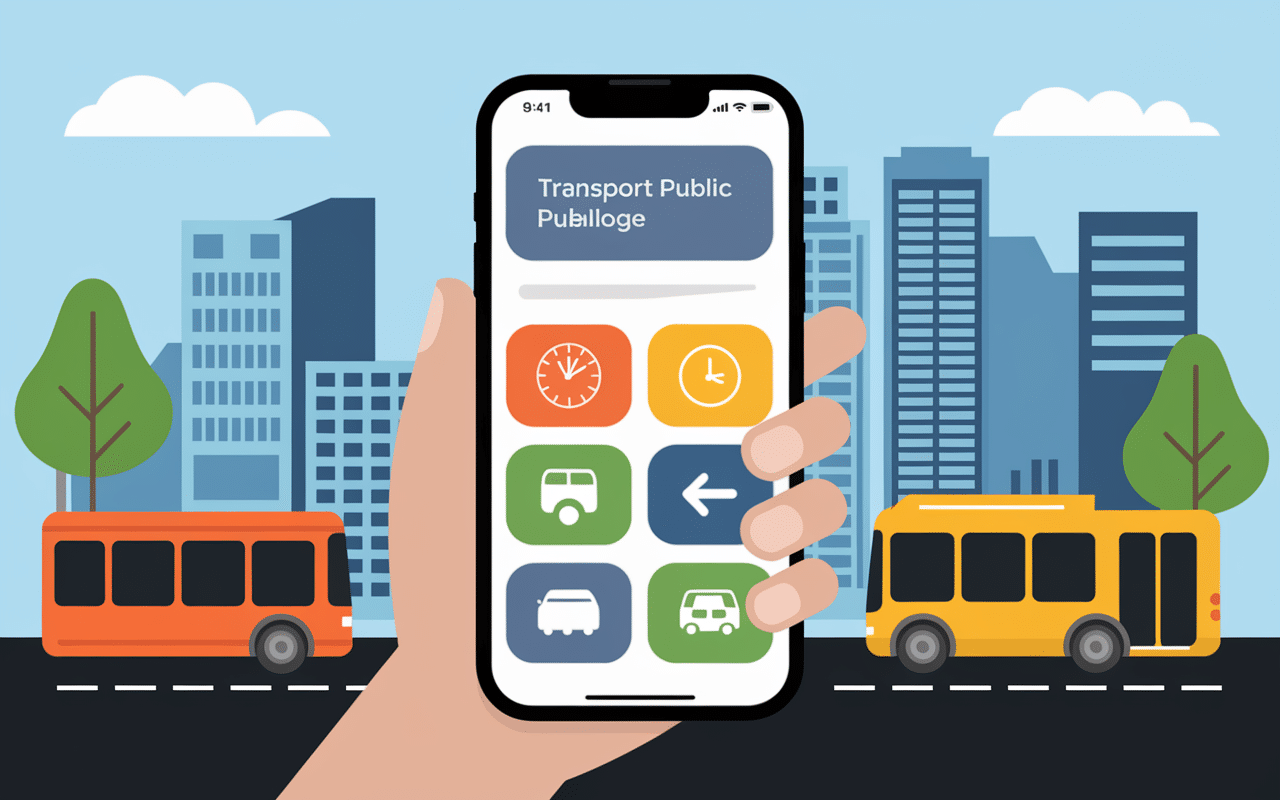 ecran smartphone application horaires lia