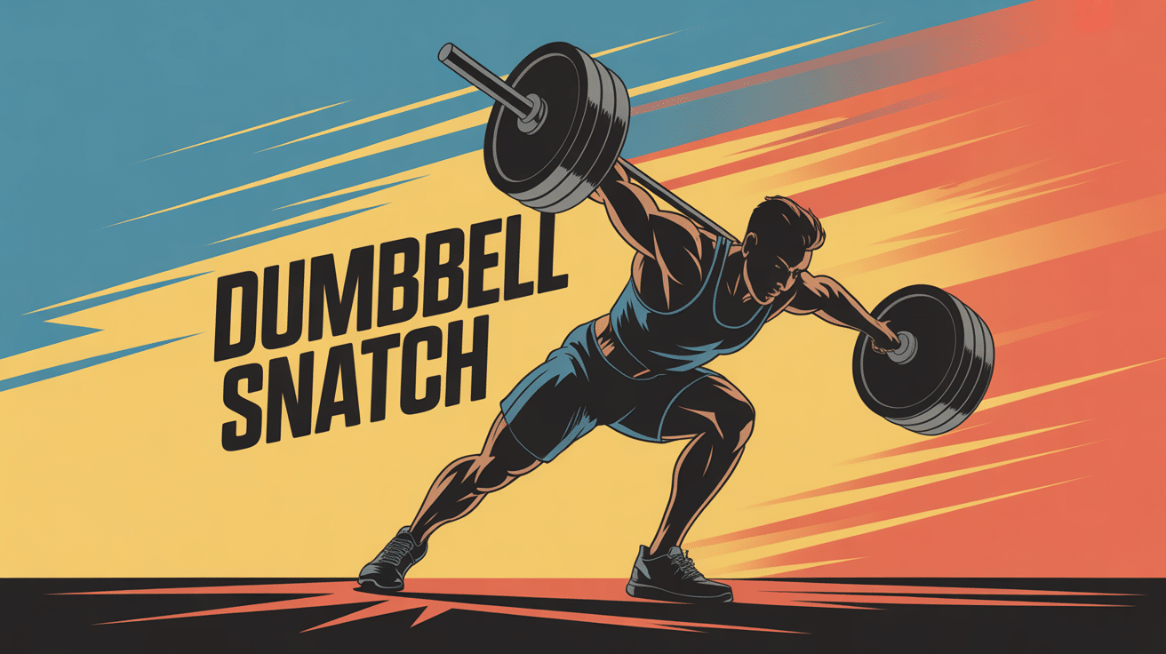 Illustration athlète dumbbell snatch explosif