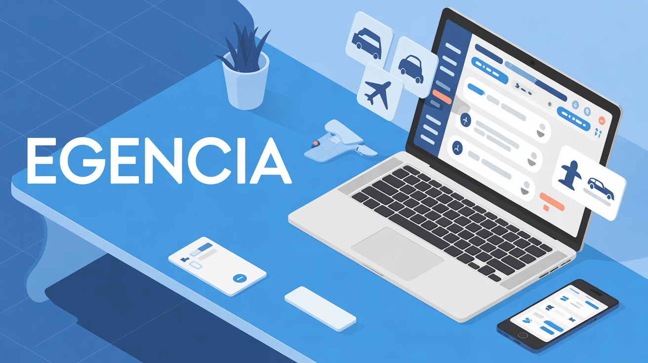 interface egencia bureau ordinateur portable smartphone