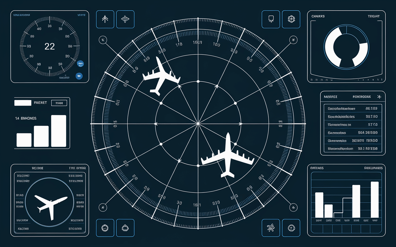 radar technique liligo avec avions et données de vol