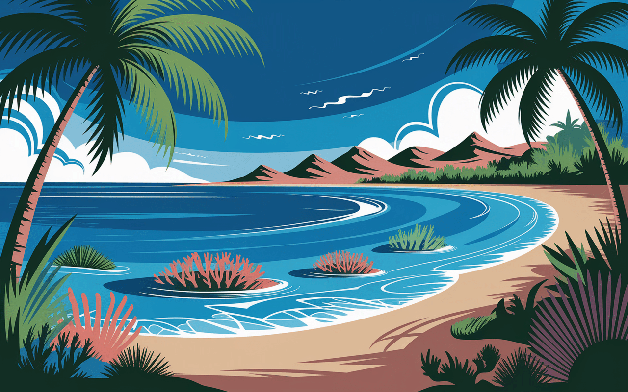 Baie tropicale de Hurghada avec eaux turquoises et récifs coralliens