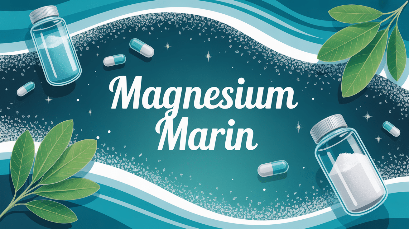 vague oceane turquoise avec cristaux sel et gélules magnesium marin