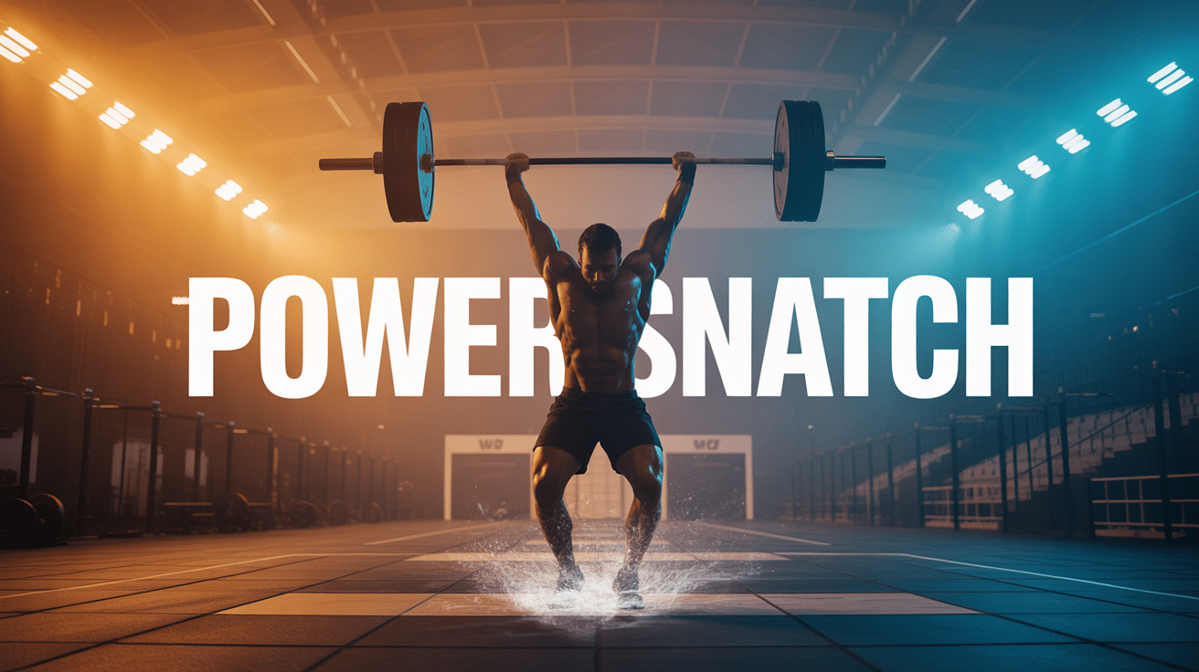 Athlète silhouette power snatch explosif