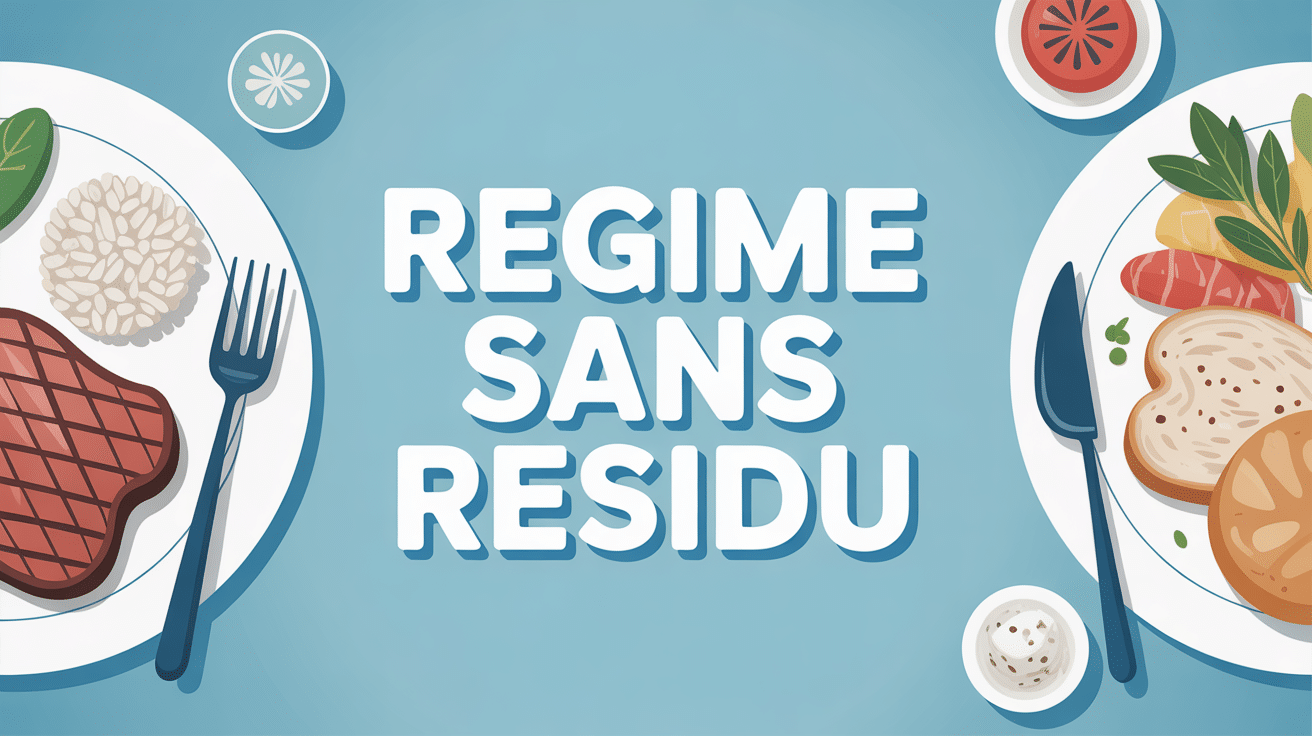 Illustration regime sans residu assiette simple riz viande pain