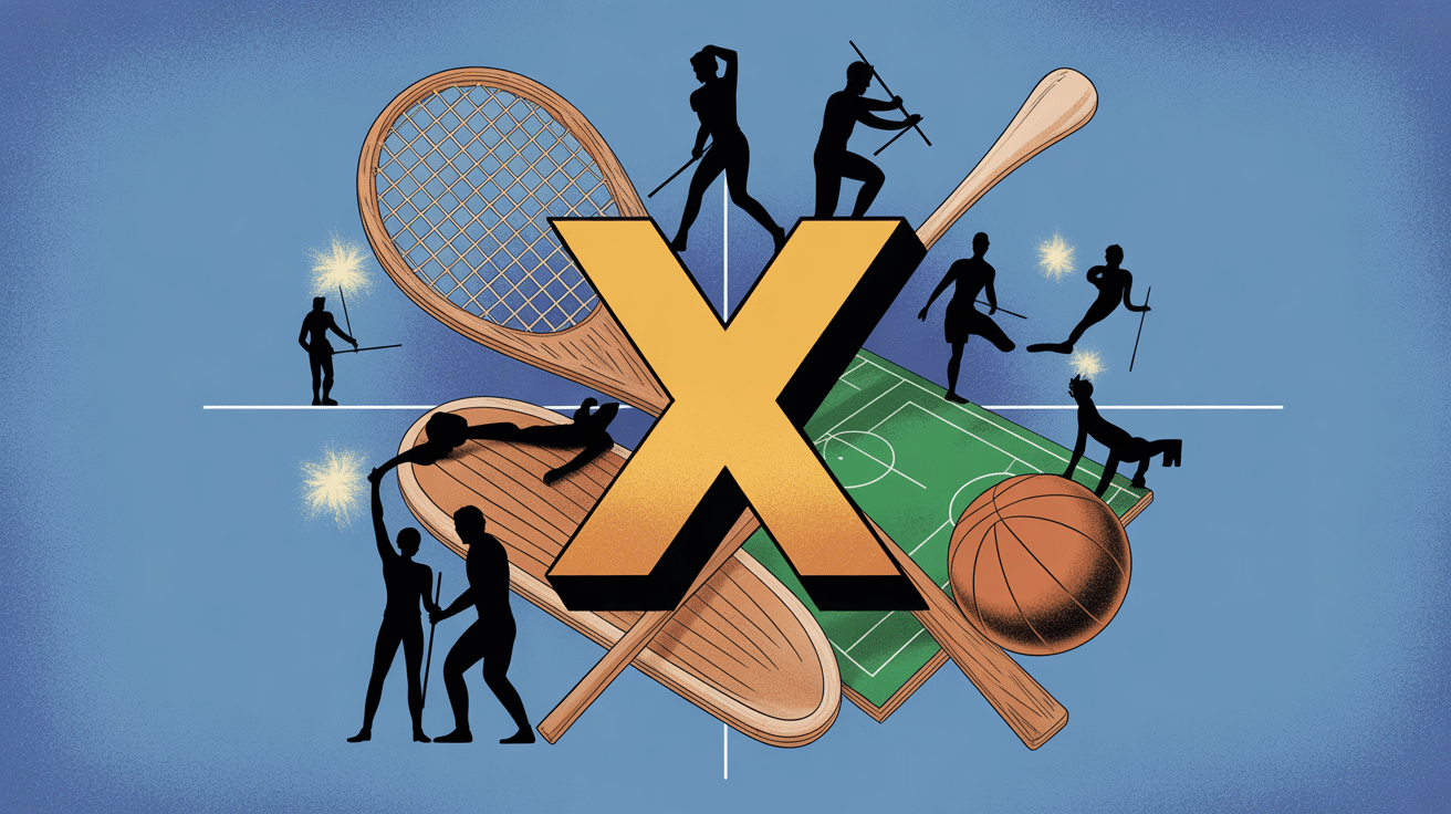 Illustration d'activités de sport en X