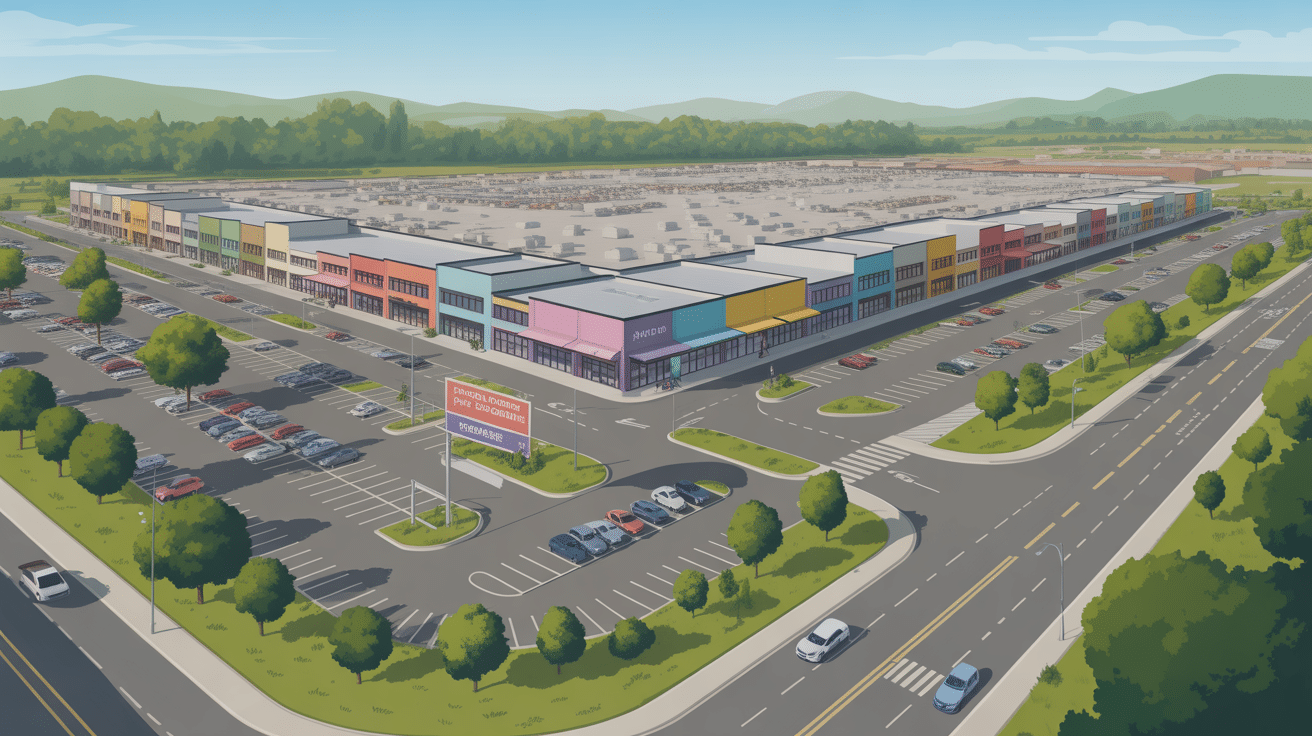 Vue aérienne de la zone commerciale les Pennes Mirabeau