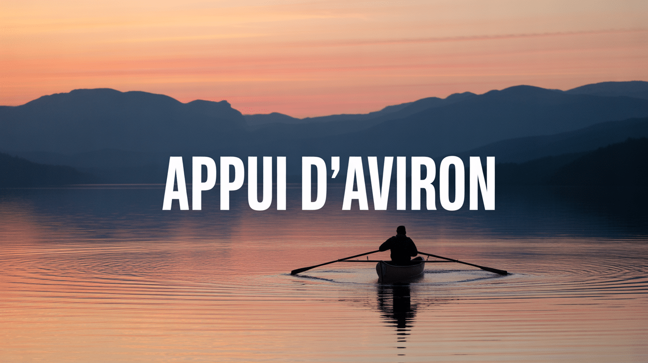 rameur silhouette lac calme appui d aviron