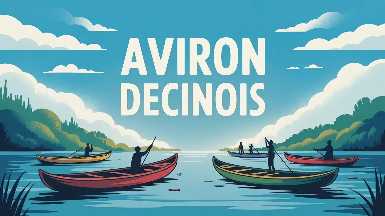 aviron decinois bateaux silhouettes plan eau