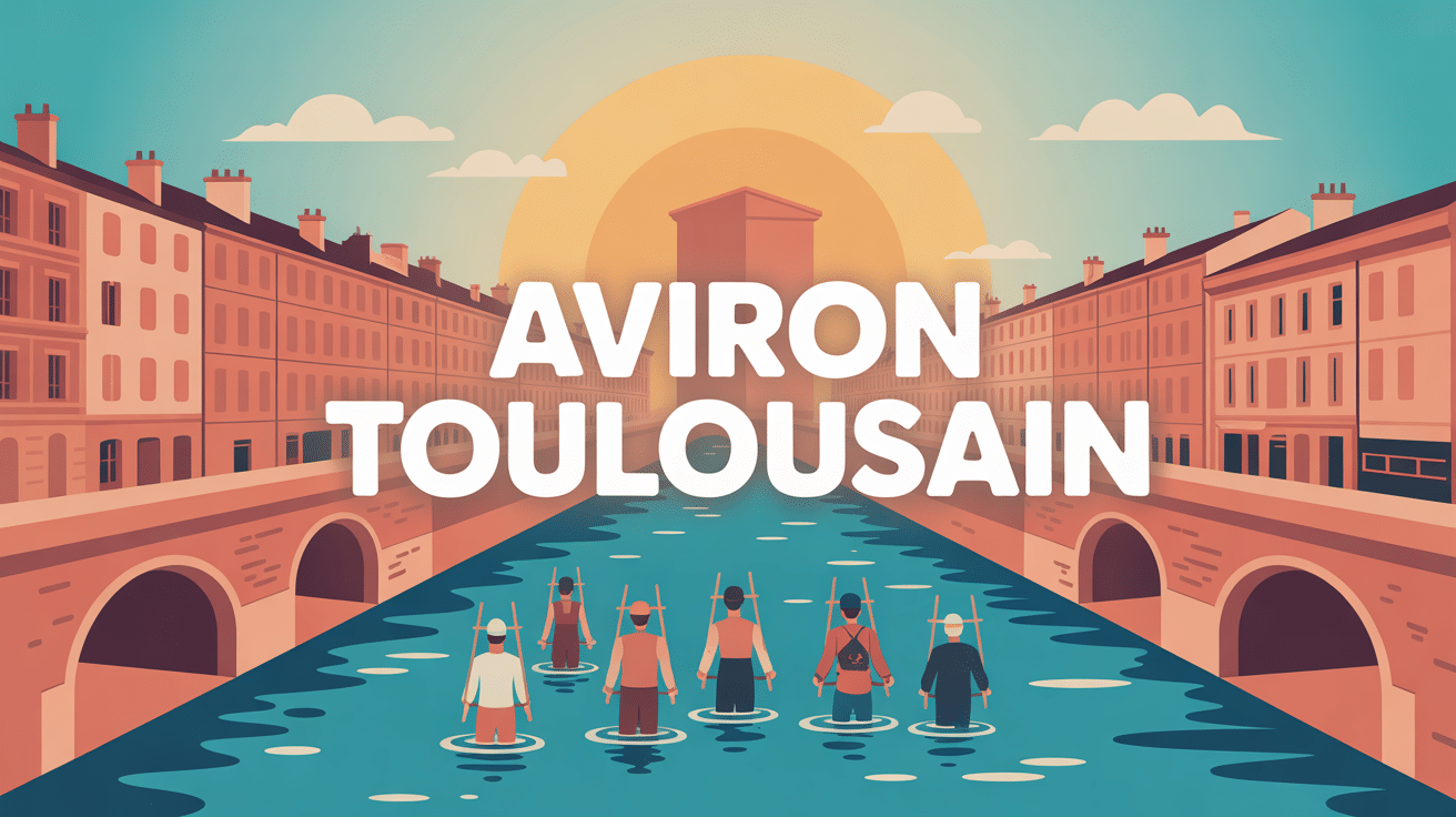 Aviron toulousain rameurs lever de soleil