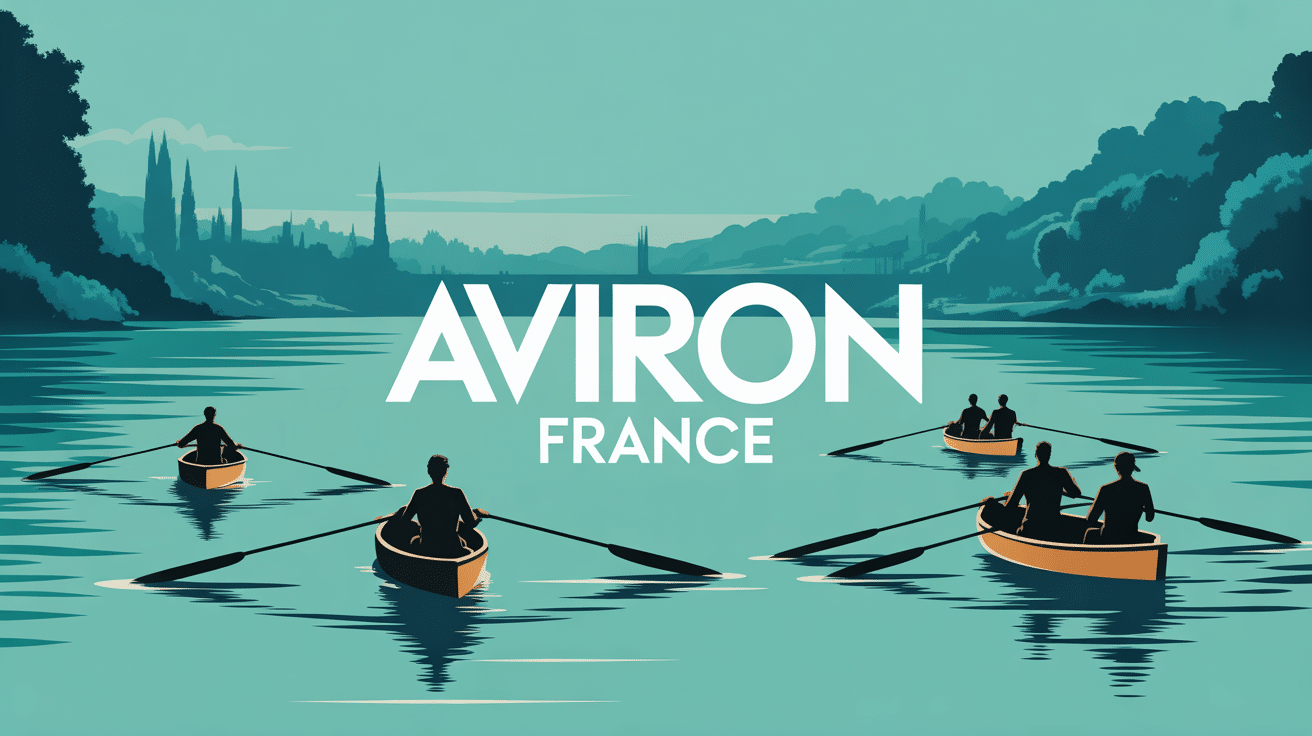 avironfrance rameurs illustration moderne