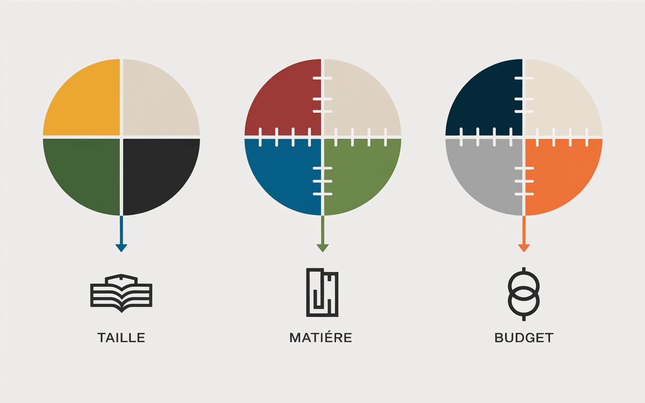 Comparaison critères sélection combinaison aviron infographie