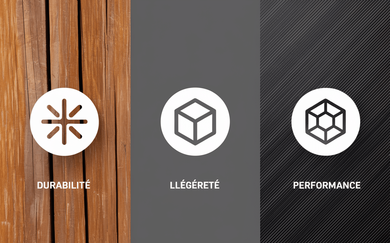 Matériaux bateau pour aviron bois aluminium composite