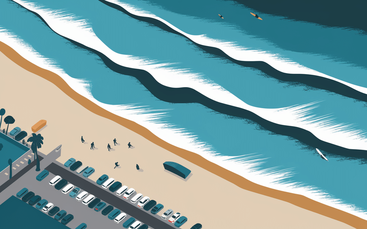 vues plages noirmoutier surf aerial