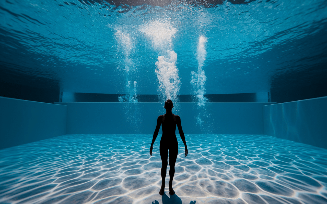 record apnée 24 min statique piscine bulles