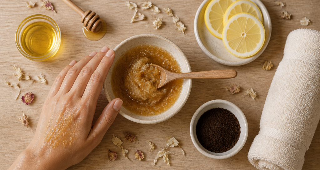 comment faire un gommage corps maison ingrédients naturels