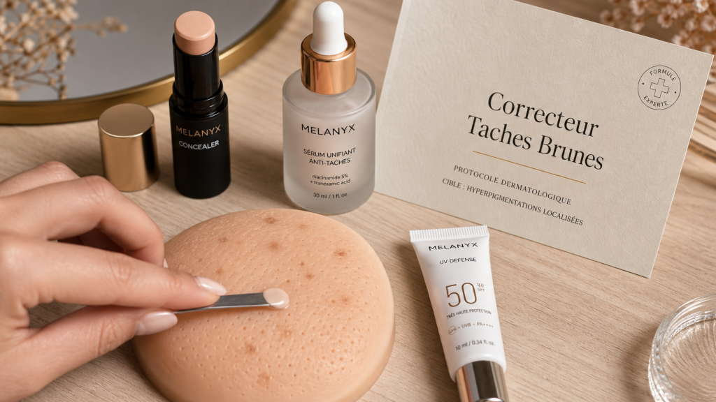 Meilleur correcteur tache brune : sérum et SPF contre taches brunes