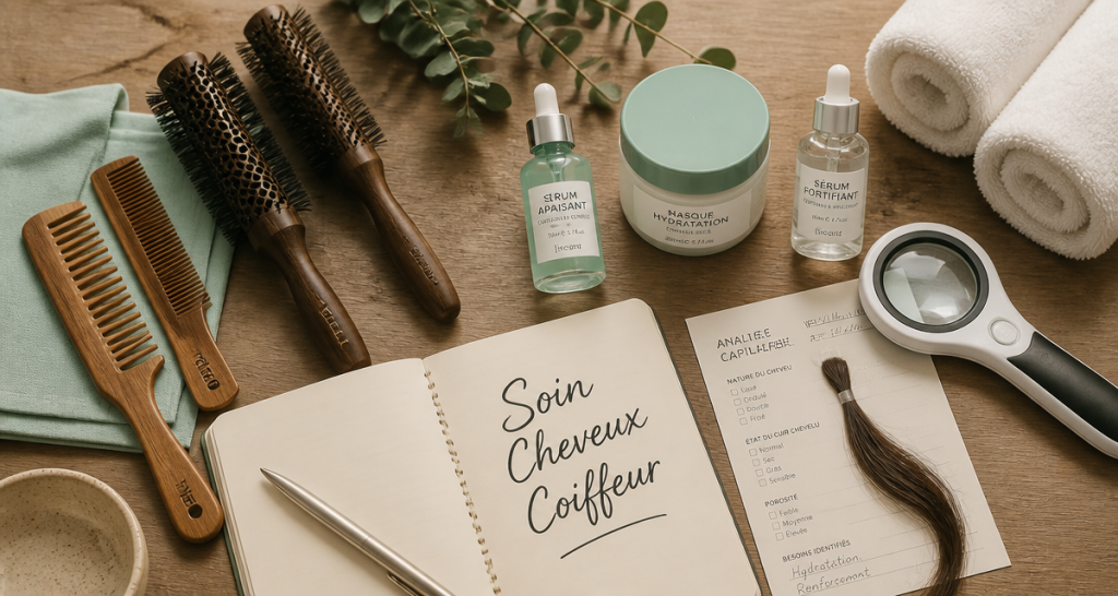 Soin cheveux coiffeur outils salon
