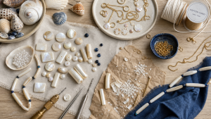 Coquillages perles et nacre irisée pour bijoux DIY naturels