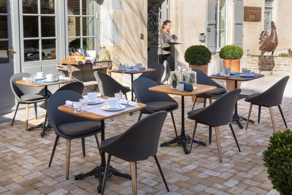 Frühstücksbereich bei einem Boutique-Hotel